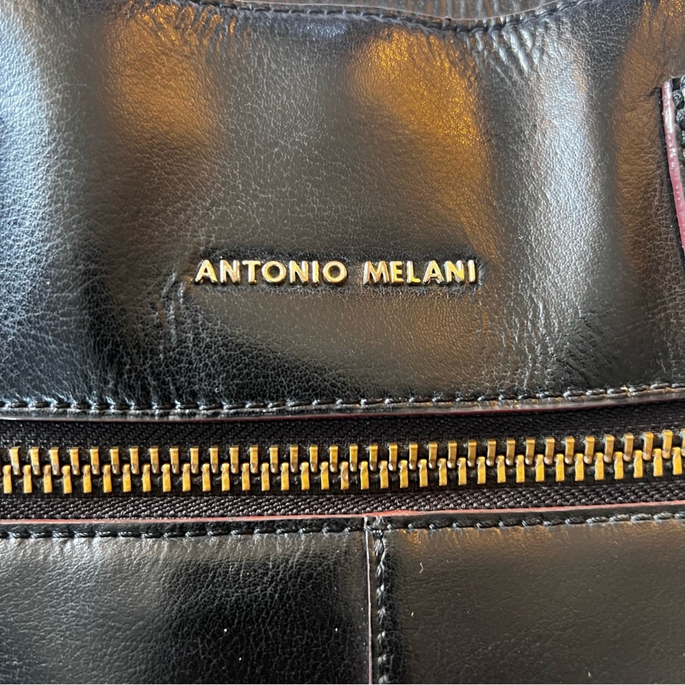 Antonio Melani Leather Purse Black Used Conditon - Picture 2 of 7